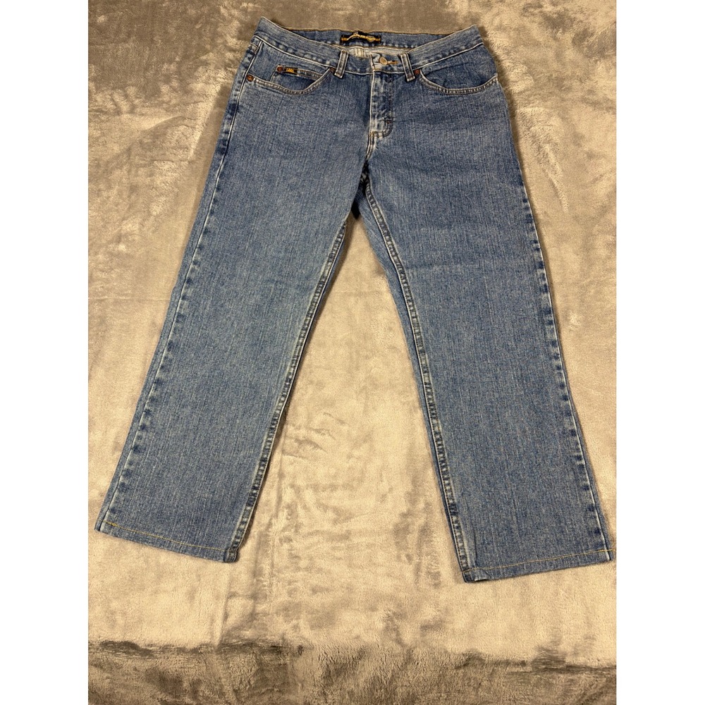 Lee Regular Fit Straight Leg Jeans Mens 32x30 Medium Wash Blue Cotton 2008944